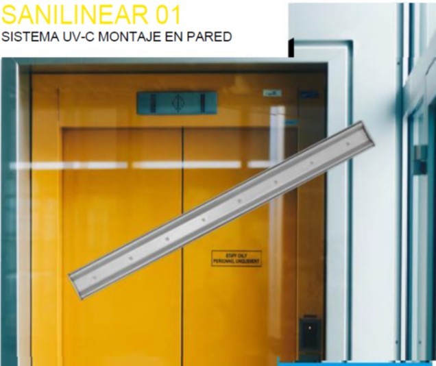 OVERLED Lámparas y tubos de Luz ultravioleta SISTEMA UV-C 20W 275 NM MONTAJE EN PARED/ ESQUINA