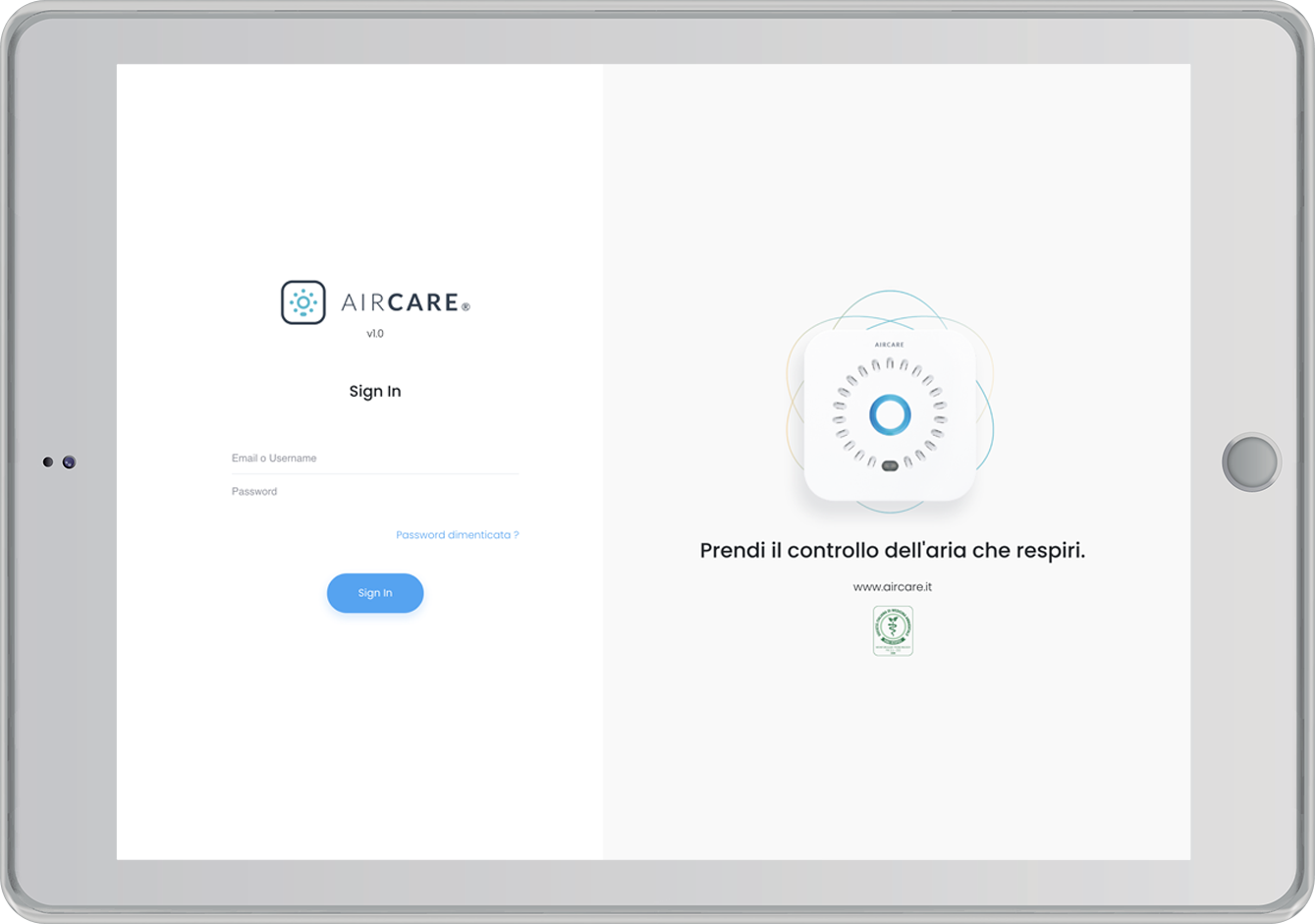 AIRCARE - MONITOR DE CALIDAD DE AMBIENTES AIRCARE - MONITOR DE CALIDAD DE AMBIENTES