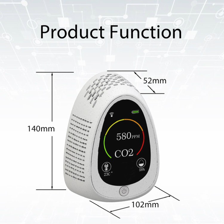 MONITOR DE CO2, TEMP. Y HUMEDAD CON WI-FI, APP Y BATERIA + LICENCIA 1 AÑO SANIKI-KONNECT MONITOR DE CO2, TEMP. Y HUMEDAD CON WI-FI, APP Y BATERIA + LICENCIA 1 AÑO SANIKI-KONNECT