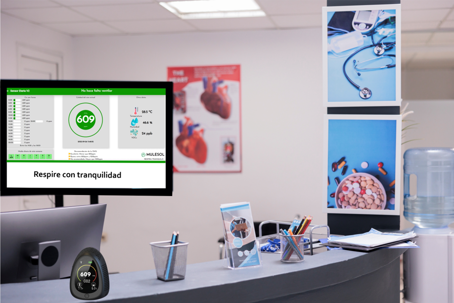 MONITOR DE CO2, TEMP. Y HUMEDAD CON WI-FI, APP Y BATERIA + LICENCIA 1 AÑO SANIKI-KONNECT MONITOR DE CO2, TEMP. Y HUMEDAD CON WI-FI, APP Y BATERIA + LICENCIA 1 AÑO SANIKI-KONNECT